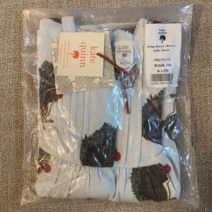 Brand NWT Kate Quinn Organics 100% Cotton Long Sleeve Dress 6-12M 6-12 mos baby